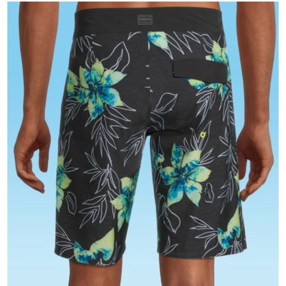 Ron Jon Surf Shop Men's Black/Floral Swim Board Shorts Size 38 NEW - Picture 2 of 5
